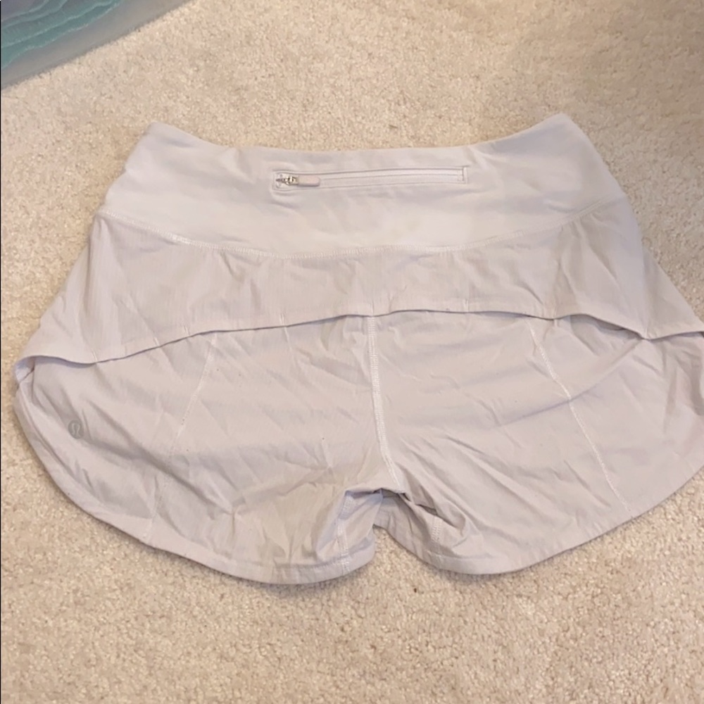 white lulu lemon shorts
